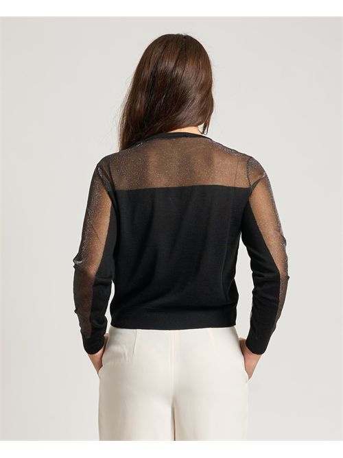 Maglia donna Ax con maniche trasparenti ARMANI EXCHANGE | XW000842-AF13781MC108